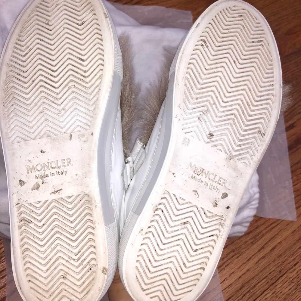 MONCLER WHITE VICTOIRE SLIP-ON SNEAKERS - Picture 5 of 6